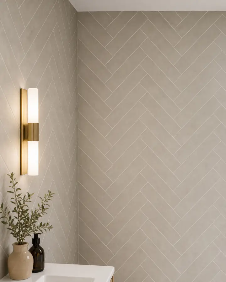 Bathroom tiling and finish detail