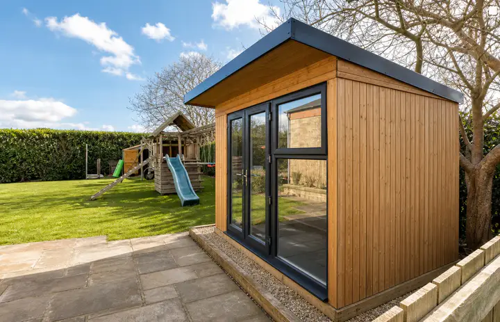 Finished insulated garden room